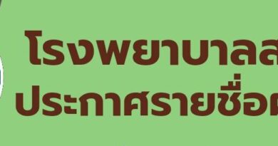 โรงพยาบาลสามชัย เรื่อง รายชื่อผู้มีสิทธิสอบคัดเลือกของผู้สอบลูกจ้างชั่วคราว(รายวัน) จำนวน 7 ตำแหน่ง